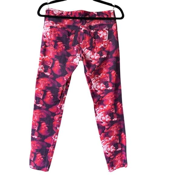 Banana Republic Women's Floral Skinny Ankle Pants Multicolor Size 0 - Picture 5 of 10